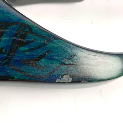 Alvarez Dana Scoop 1990s - Green Graphic Metal art Modulus Graphite neck, and Original Alvarez hardshell case and hang tag! image 10