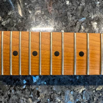 Warmoth Roasted Maple Telecaster Neck - Loaded Roasted Maple, Satin Nitro image 7