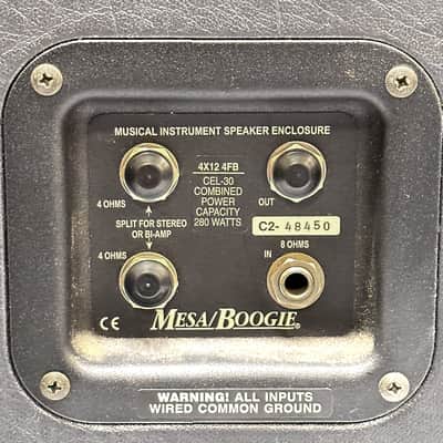 2004 Mesa Boogie Rectifier Oversized 240-Watt 4x12" Straight Guitar Speaker Cabinet owned by Bullet for my Valentine BFMV - T4335 Celestion Vintage 30 image 4