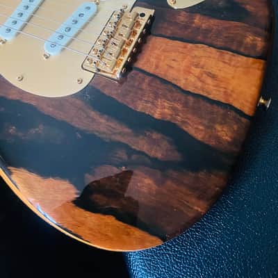 Mint Fender Custom Shop Artisan Pale Moon Ebony Strat Roasted AAA Birdseye Neck Ebony Board image 9