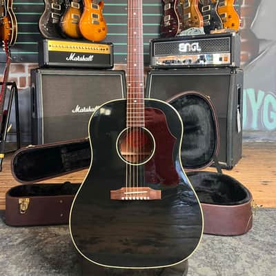 Gibson 1950s J45 Original Ebony 2021 Dreadnought Electro-Acoustic Guitar image 1