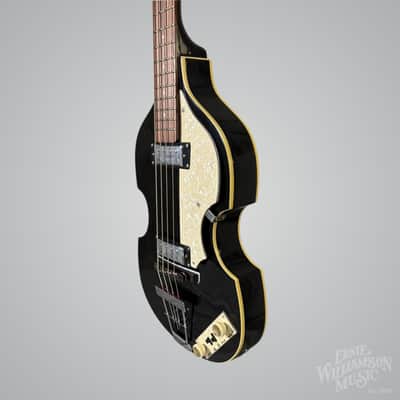 Hofner Ignition PRO Violin Bass, Trans Black, Teacup knobs image 4