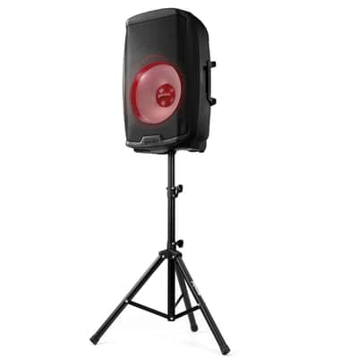 Gemini AS-2115BT-LT-PK 15 2000 Watt 2-Way Full-Range PA Active Bluetooth Loudspeaker with LED Party Lighting, Microphone and Stand image 9