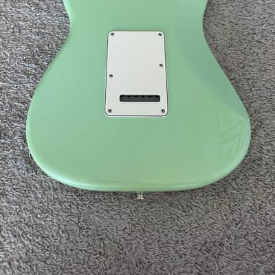 Fender Player Stratocaster 2018 MIM Surf Pearl Green Maple FB Modified Guitar image 12