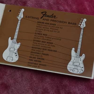Vintage 1963 Fender Jazz / Precision Manual / Hangtag - Rare! L-series P-Bass Amazing Shape! image 11
