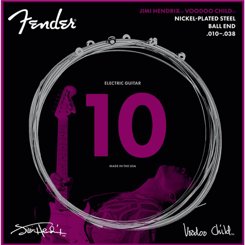 Fender Jimi Hendrix Voodoo Child Nickel-Plated Steel Ball End Electric Guitar Strings (10-38) image 1