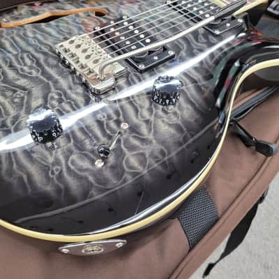 PRS SE Custom 22 Semi-Hollow with Gigbag- Charcoal Burst image 7