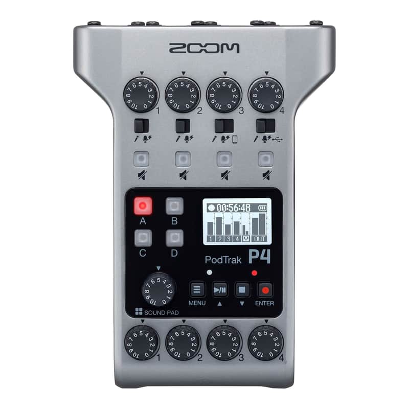 Zoom Podtrak P4 Podcast Studio Mixer/Recorder/USB Interface P-4 Pod-Track image 1