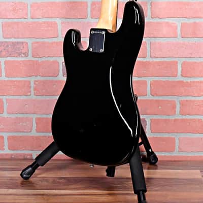 Fender Vintage 1984 Squire P-Bass 32" Medium Scale Made in Japan - Gloss Ebony with Molded Fender Hardshell Case image 11