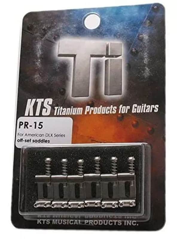 KTS Titanium American Series/DLX Bridge Saddles~Offset~2 1/16"~Strat-Tele~JP~New image 1