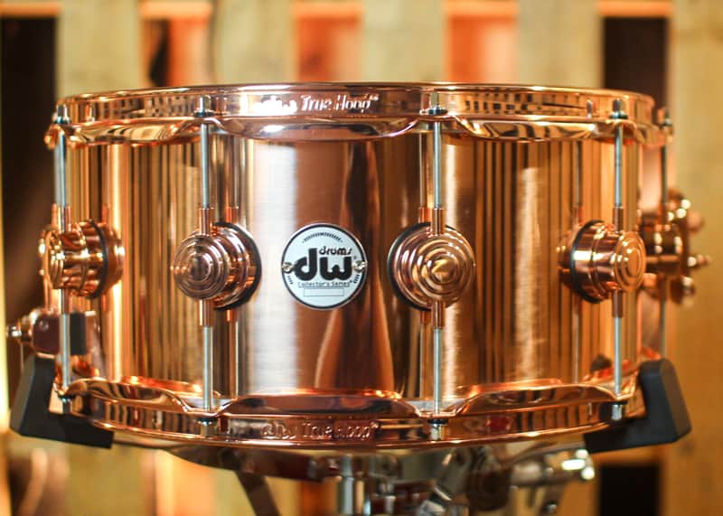 DW 6.5x14 Collector's Polished Copper Snare Drum w/ Copper Hardware image 1