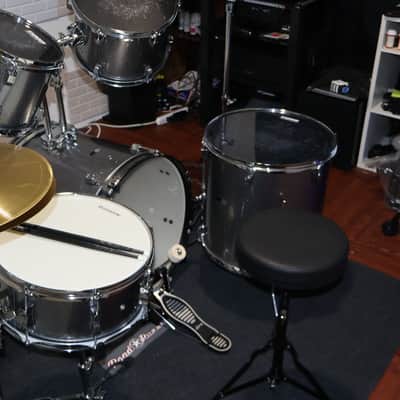 Ludwig BackBeat Complete 8x10 / 9x12 / 16x16 / 16x22 / 5x14" Drum Set with Hardware & Cymbals 2023 - Present - Silver Sparkle image 12