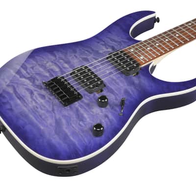 Ibanez RG421QM-CBB RG Electric Guitar 6-String - Cerulean Blue Burst image 2
