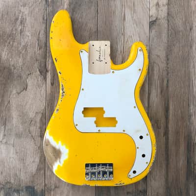 FRANCHIN Jupiter bass body Relic Aged Monaco Yellow 100% Nitro Lacquer Poplar Precision P-Bass Style Made in Italy - Stock piece #23430826 image 4