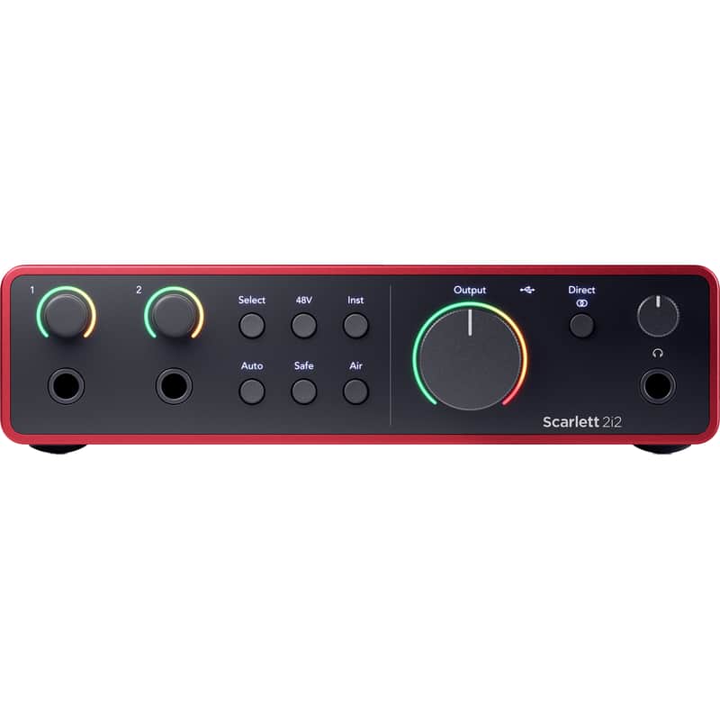 Focusrite Scarlett 2i2 4th Gen, 2-in, 2-out USB Audio Interface image 1
