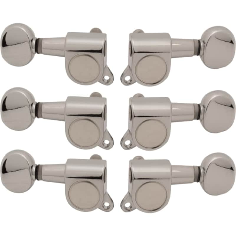 Tuners - Sealed, 45° Screw Mount, Oval Knob, 3 per side image 1