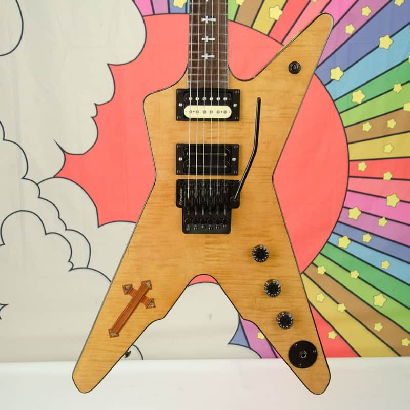 Used Firefly FFVX Pro Dimebag Style Electric Guitar - Flame Maple Top, Cross Inlay image 1