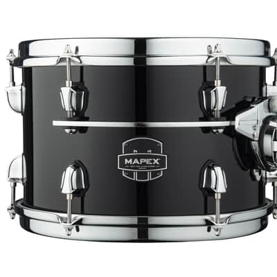 Mapex Saturn Evolution 10x8" Piano Black Lacquer w/Chrome Hardware Drum Rack Tom Tom Birch-Walnut | NEW | WorldShip | Dealer image 1
