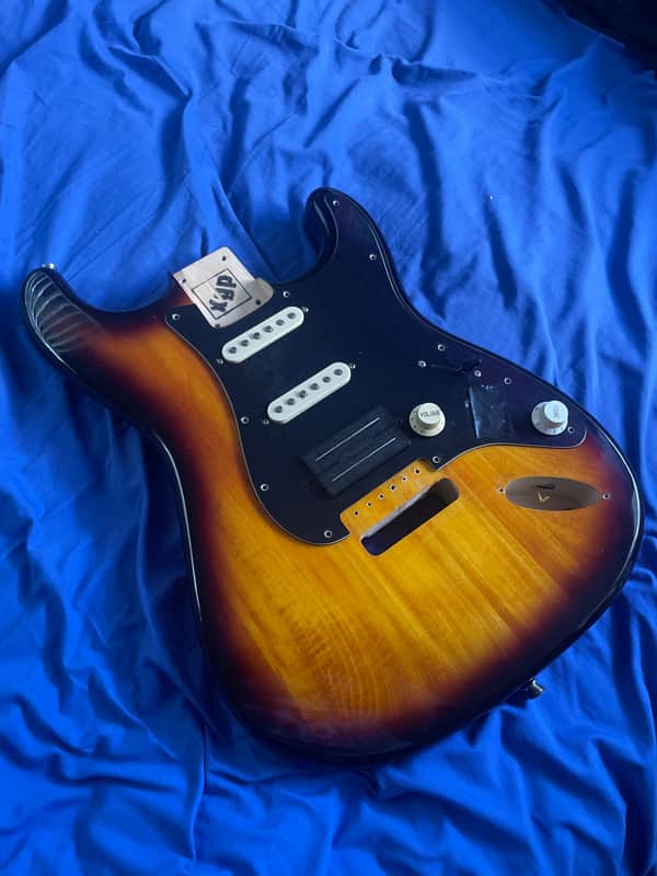 Stratocaster Body Vintage Sunburst + Loaded Pickguard image 1