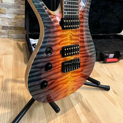 Vik Guitars Duality 7L Left-Handed Lefty LH Left "Pacific Sunset" image 9
