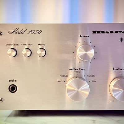 πΆβ¨ Marantz Model 1030 Stereo Amplifier β Silver Faceplate, Metal Case, Selectively Serviced, Ultrasonically Cleaned Knobs, Tested image 7