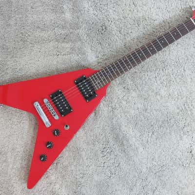Jay Turser Mini V Dual PU Electric Guitar Cherry Red Student 3/4 Size Perfect 4 Metal Head Te image 1
