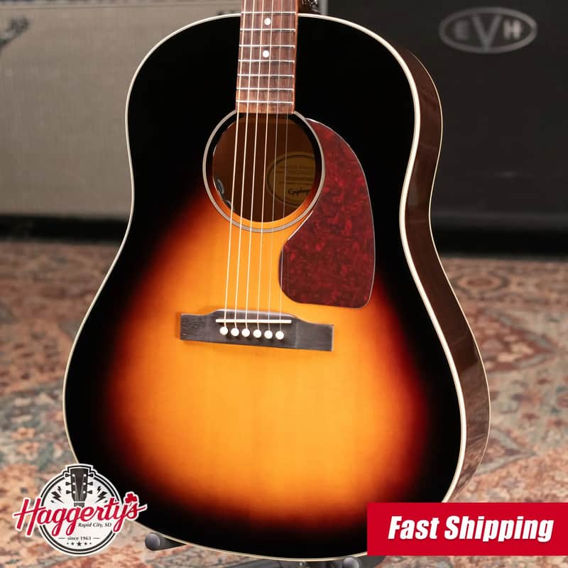 Epiphone J-45 Studio Acoustic/Electric Guitar - Vintage Sunburst image 1