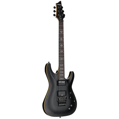 Schecter Demon-6 FR-S Electric Guitar, Aged Black Satin image 2