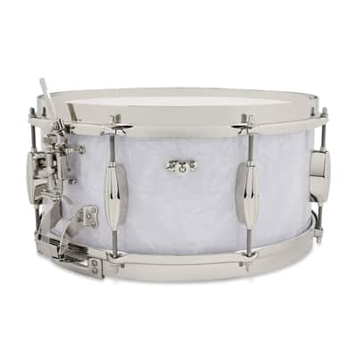 Slingerland Gene Krupa Limited Edition Radio King Snare Drum, 6.5" X 14", White Marine Pearl Pre-Order image 3