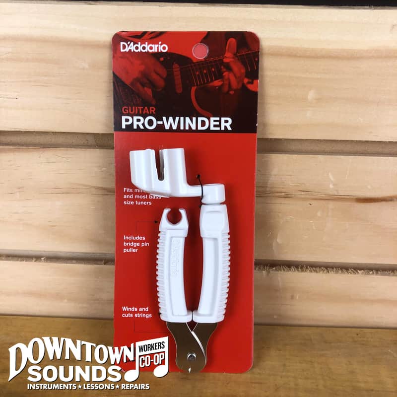 D'Addario DP0002  Guitar Pro-Winder with Cutter - White image 1