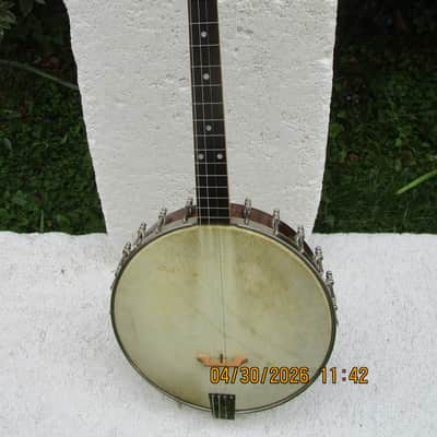 Washburn Model C Tenor Banjo, 1920's, 17 Fret, 11 3/4" Head, Tone Ring, Kershner Tailpiece, Case image 2