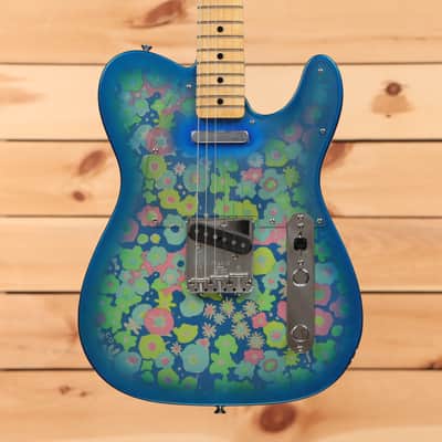 Fender Custom Shop Vintage Custom 1968 Blue Flower Telecaster NOS - Aged Blue Floral - R140270 - PLEK'd image 2
