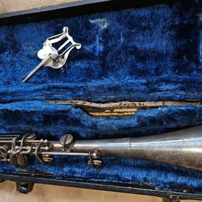Cavalier Elkhart metal clarinet, USA, Silver-finish, functional, complete. image 6