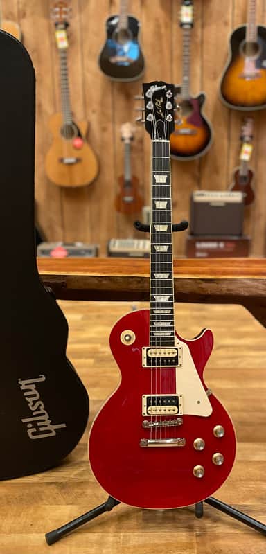 2021 Gibson Les Paul Classic HH Electric Guitar in Transparent Red w/ Gibson OHSC image 1