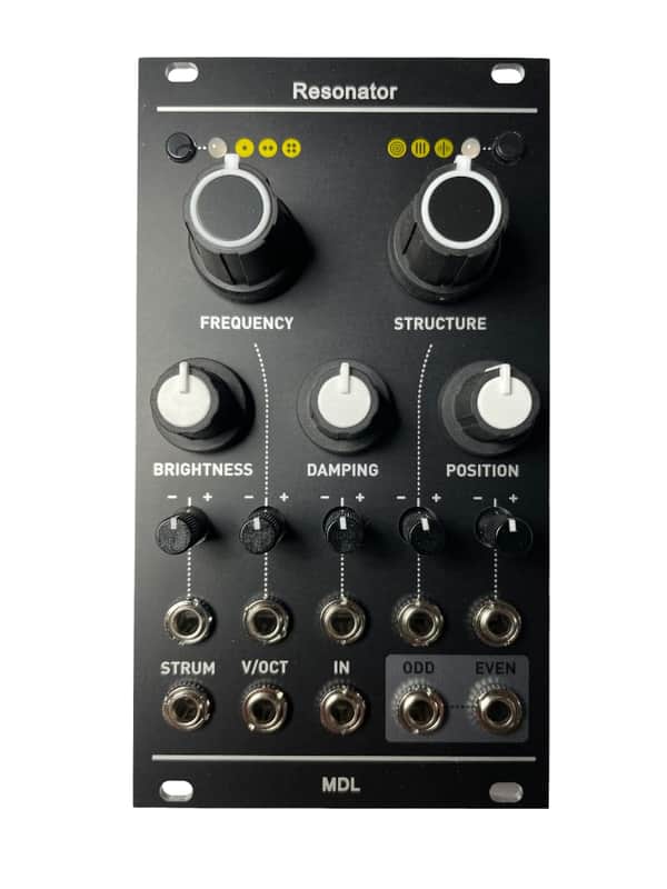 MDL Music Resonator - Black Anodized Panel (Mutable Instruments Rings) image 1
