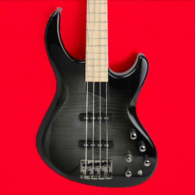 MTD Kingston Kingston Saratoga Deluxe 4 Trans Black Burst Gloss, Maple Fretboard image 1