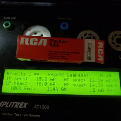Amperex 6DJ8 tNOS AT1000 TESTED Vacuum Tube Heerlen Small Halo Getter GA7 GAA GAC T4 ECC88 dual triode 1962-1968 image 2