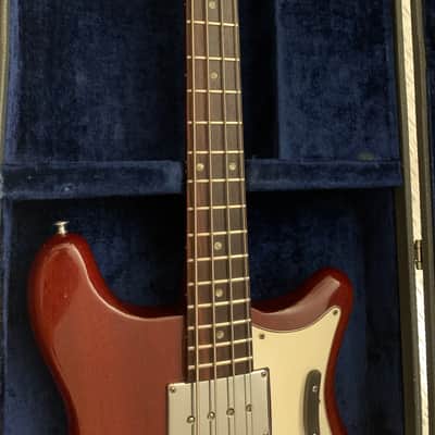 Vintage 1960’s Epiphone Newport Short Scale Bass Hardshell Case Gray Tolex Blue Interior CASE ONLY Extremely Rare image 22