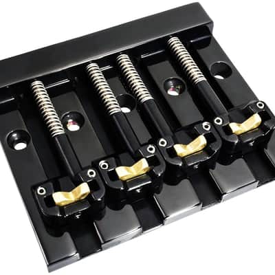 Hipshot 5K400B KickAss Bass Bridge 4-String 5-Hole Retrofits Badass Bass - BLACK