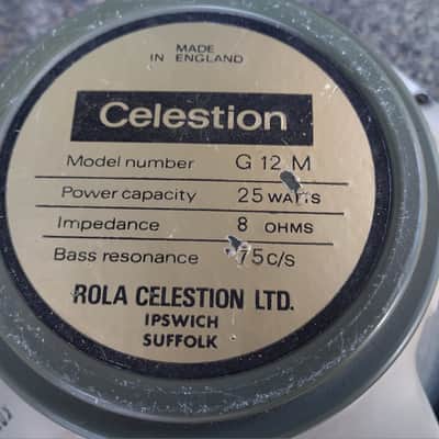 Celestion G12M Greenback 12" 25-Watt 8ohm Guitar Amp Speaker 2020s - White image 1