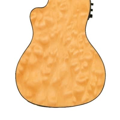 Lanikai Model QM-NACEC Quilted Maple Cutaway Electric Acoustic Concert Ukulele image 3