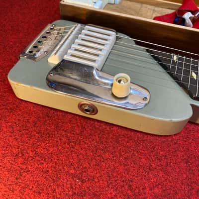 Vintage Teisco model 7 lap steel guitar set with homemade case image 13