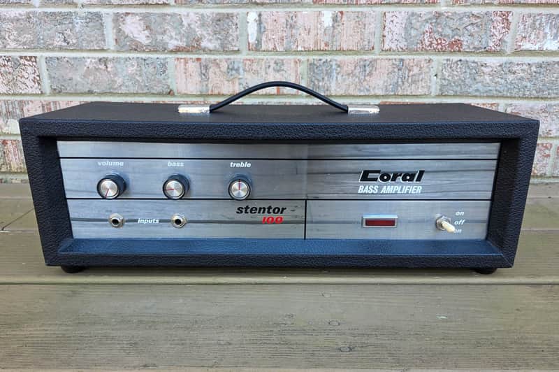 Vintage Late 1960's Coral (Danelectro) Stentor 100 Solid State Bass Amplifier w/ Original Cover! image 1