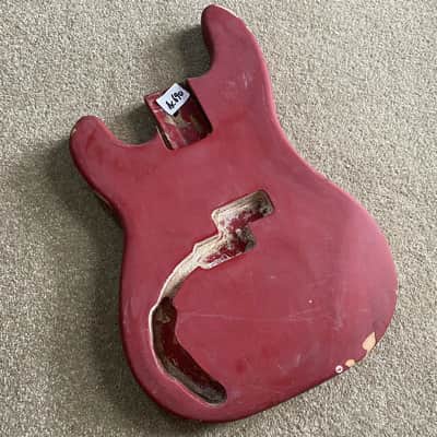 Red Left Handed 4 String Precision Bass Style Body image 1