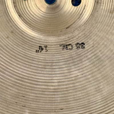 VINTAGE 14” Sabian AA SIZZLE Hats 975g 1338g image 12