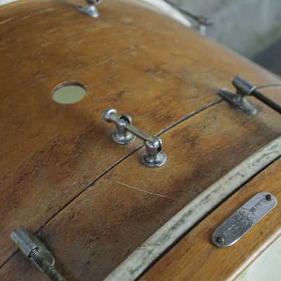 Walberg & Auge 28" Early 1900's Hinged Bass Drum image 7