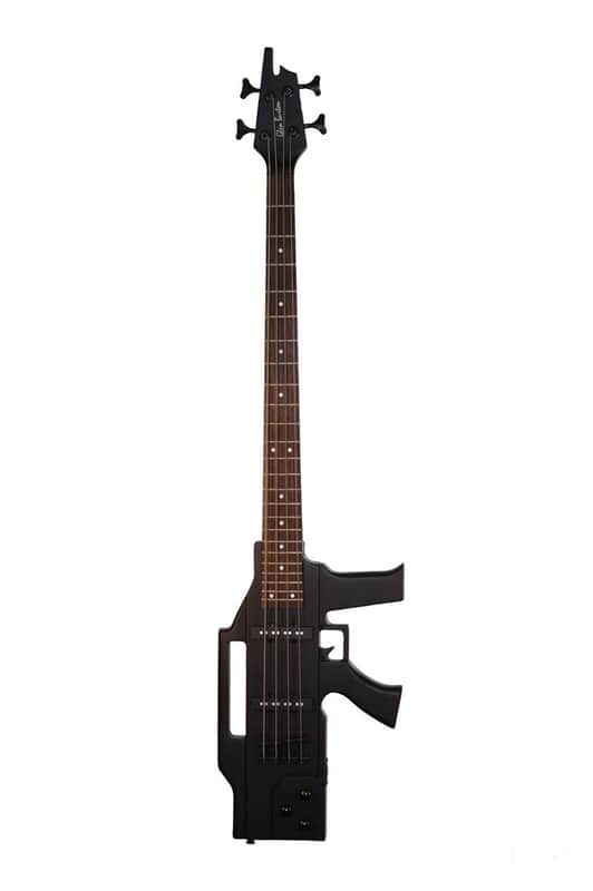 Glen Burton 4 String AK47 Machine Gun Electric Bass Guitar FREE Shipping GB47-BK 2020 Black Mat image 1