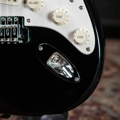 Fender MIM Stratocaster Electric Guitar - Black with Gig Bag - Used image 12