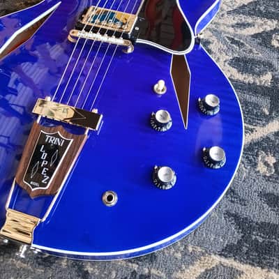 Gibson Trini Lopez Custom Shop 1964 Figured Top 2024 - Viper Blue image 9