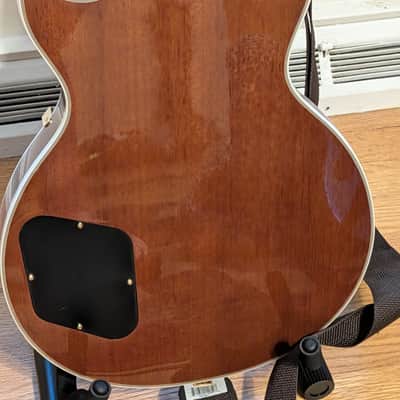 Epiphone Les Paul Custom Exclusive Quilt Top - Transparent Amber image 4